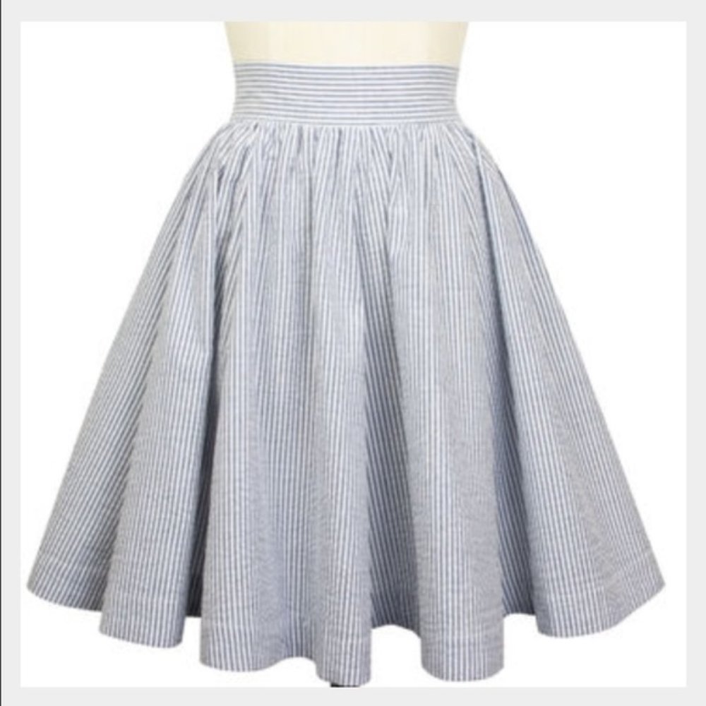 Seersucker gathered mini skirt, Trashy Diva, sz 2